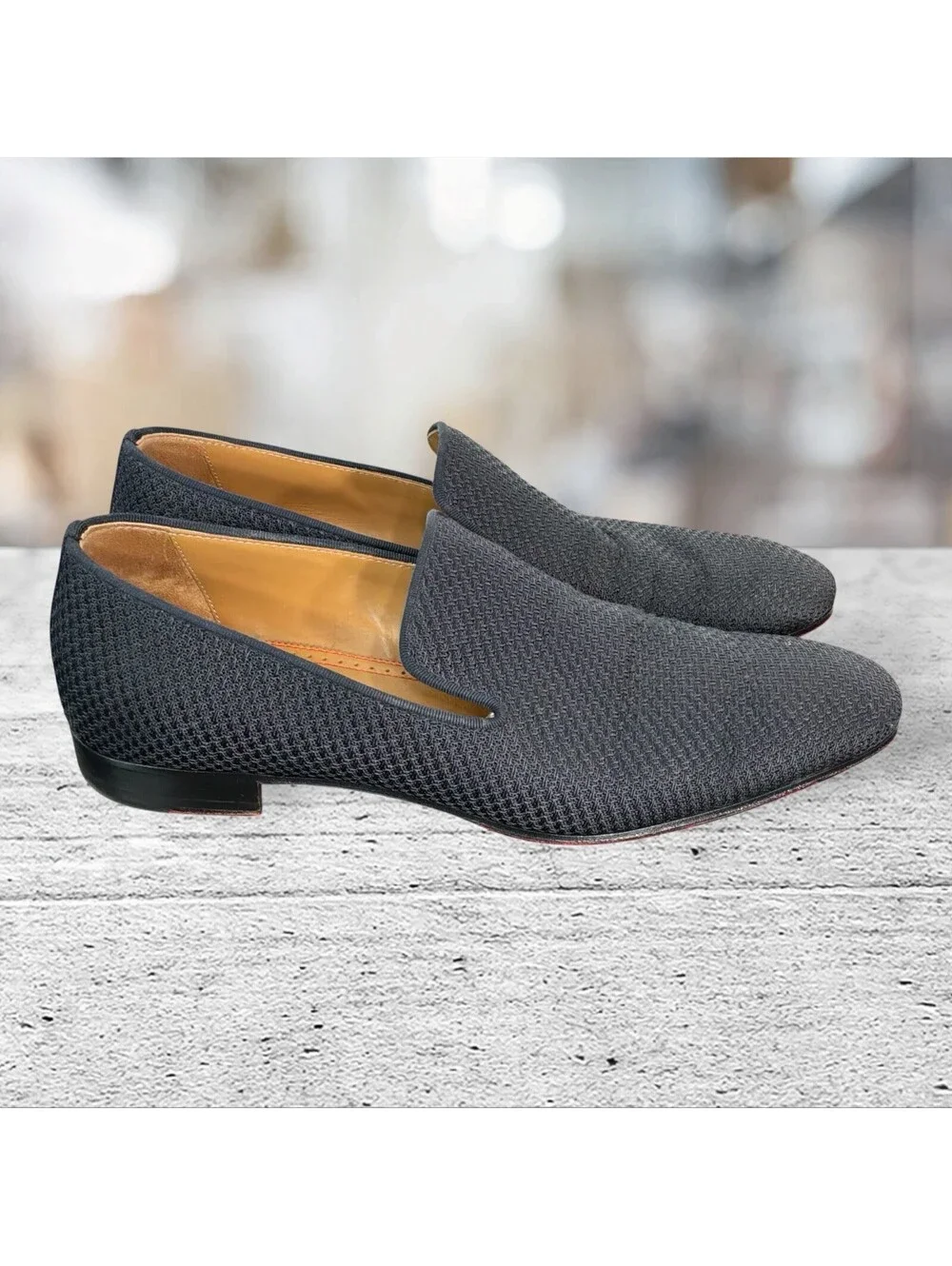 CHRISTIAN LOUBOUTIN DANDY CHICK LOAFER IN BLACK JACQUARD SIZE 41.5 US 8.5